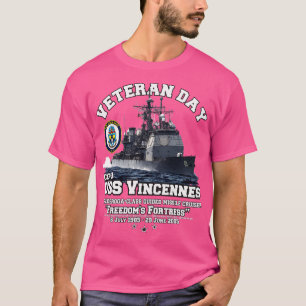USS Vincennes CG49 US Navy Cruiser Veterans T Shirt