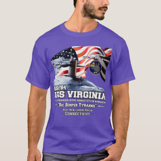 USS Virginia SSN774 Submarine Veterans T Shirt