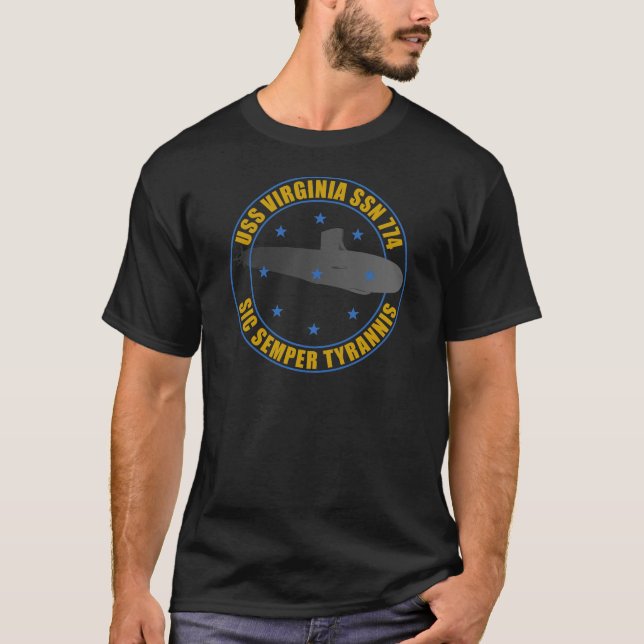 USS Virginia T-shirt (Framsida)