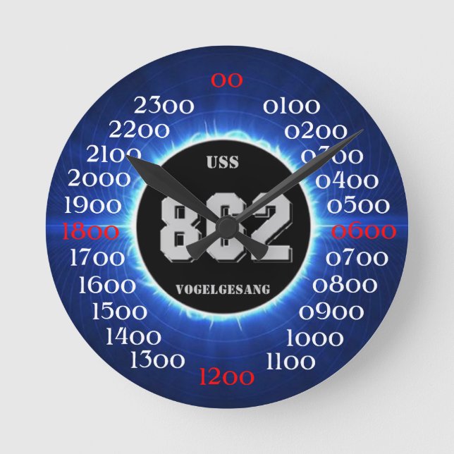 USS Vogelgesang (DD-862) Rund Klocka (Framsida)