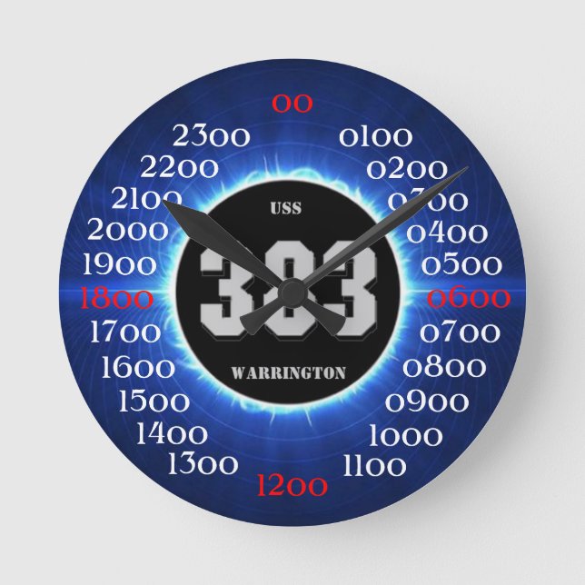 USS Warrington (DD-383) Rund Klocka (Framsida)