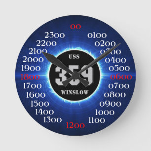 USS-WINSLOW (DD-359) RUND KLOCKA