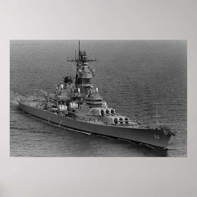 USS Wisconsin (BB-64) Poster (Framsidan)
