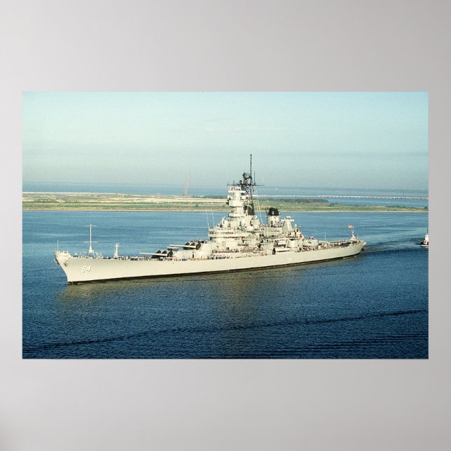 USS Wisconsin (BB-64) Poster (Framsidan)