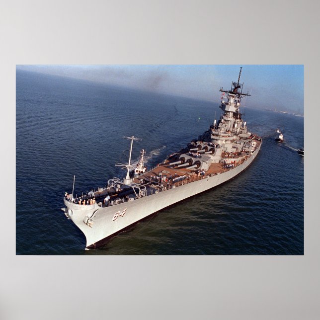 USS Wisconsin (BB-64) Poster (Framsidan)