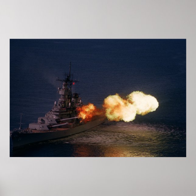 USS Wisconsin (BB-64) Poster (Framsidan)