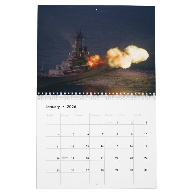 USS Wisconsin kalender - 2013 (Jan 2026)