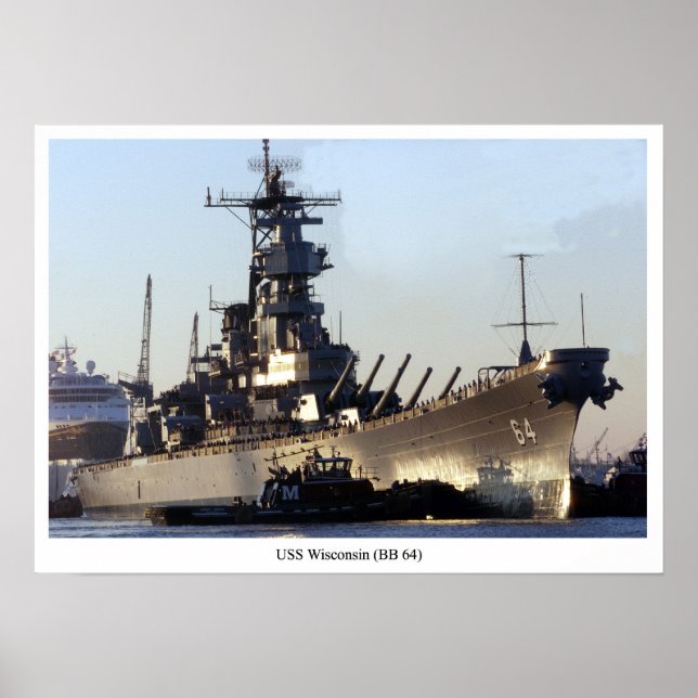 USS Wisconsin Poster (Framsidan)