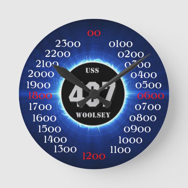 USS Woolsey (DD-437) Rund Klocka (Framsida)