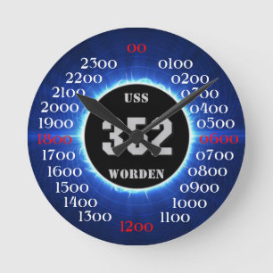USS Worden (DD-352) Rund Klocka