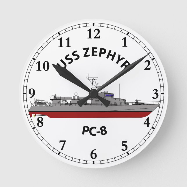 USS Zephyr PC-8 patrullfartyg för kustnära operati Rund Klocka (Framsida)