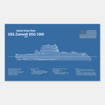 USS Zumwalt - Frakt Blueprint Plans ABD