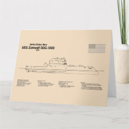 USS Zumwalt - Frakt-skiss SD Tack Kort