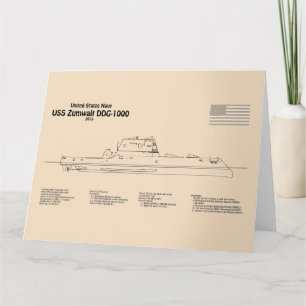 USS Zumwalt - Frakt-skiss SD Tack Kort