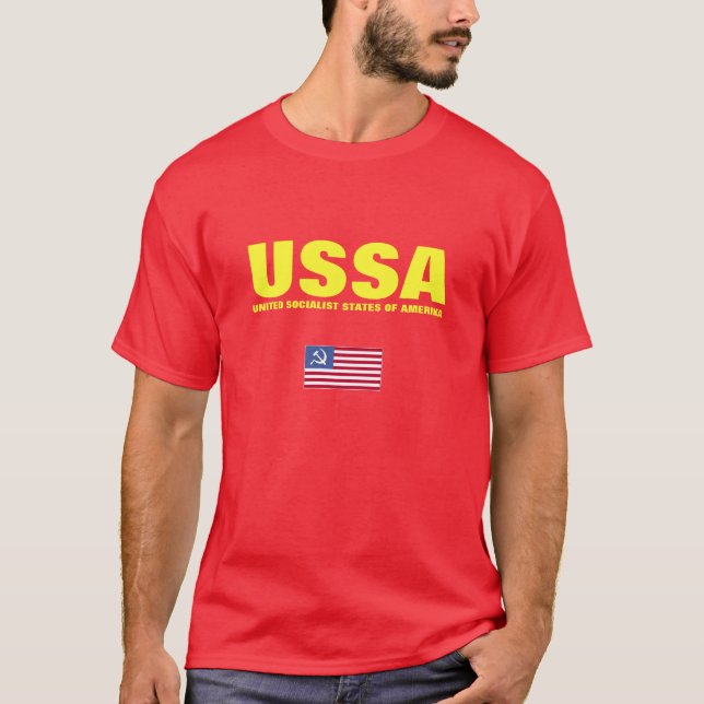 USSA - ENIG SOCIALISTISK STATER AV AMERIKA TEE SHIRT (Framsida)