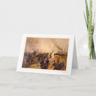 USSet Kearsarge sjunker CSSEN Alabama i 1864 Kort