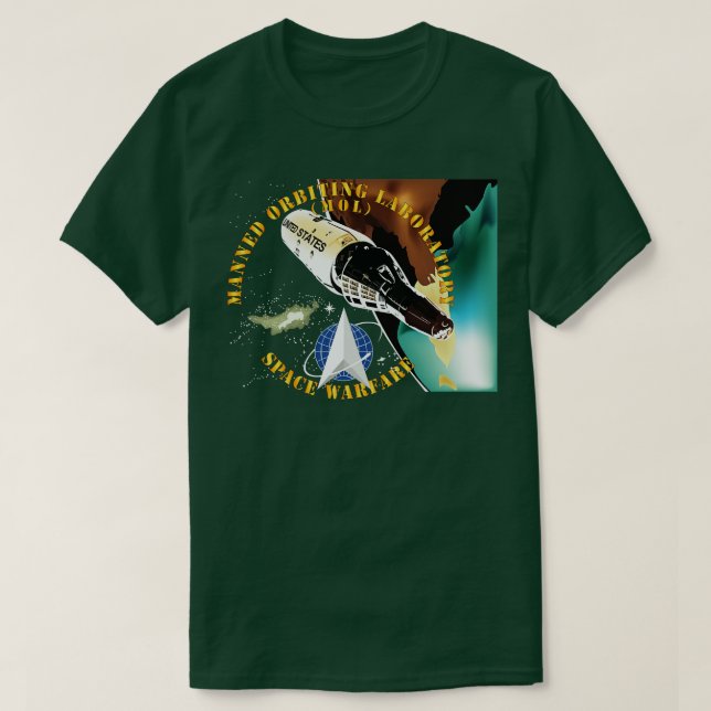 USSF-planerad Orbitande laboratorievarningslarm T Shirt (Design framsida)