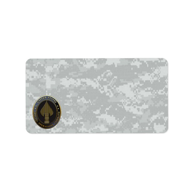 USSOCOM Emblem Adressetikett (Framsidan)