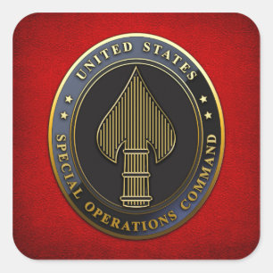 USSOCOM Emblem Fyrkantigt Klistermärke