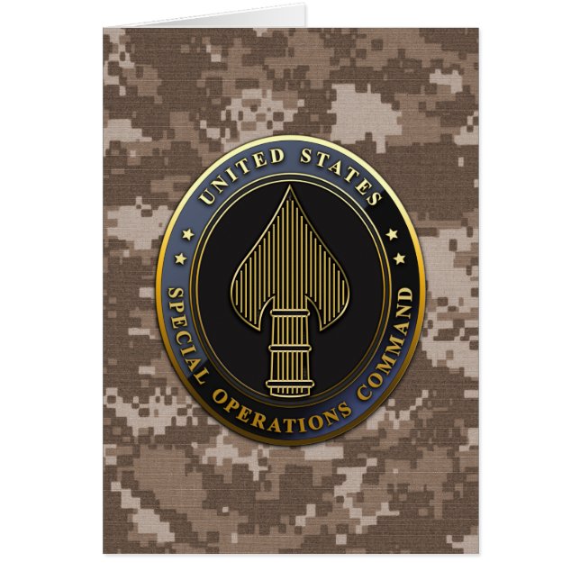 USSOCOM Emblem Hälsningskort (Framsidan)