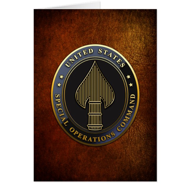 USSOCOM Emblem Hälsningskort (Framsidan)