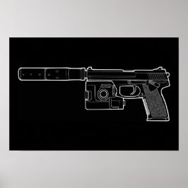 USSOCOM MARK 23 Black Poster