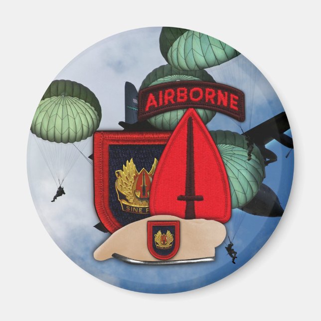 USSOCOM USASOC Speciell Ops patch Magnet (Framsidan)