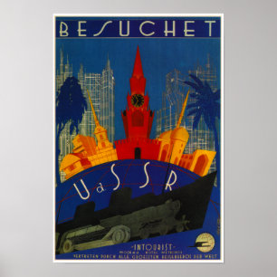 USSR Besuchet tågaffisch Poster