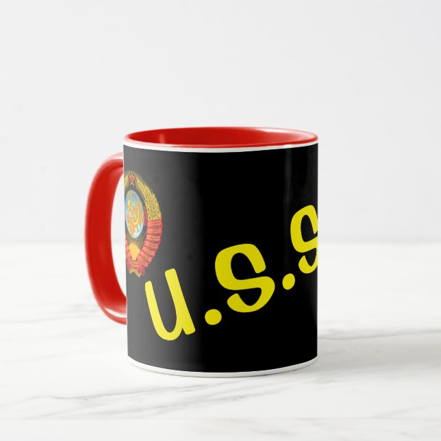 USSR Black Modern Titta Mugg (Framsida vänster)