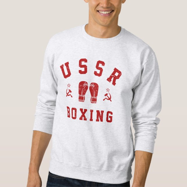USSR Boxing Lång Ärmad Tröja (Framsida)