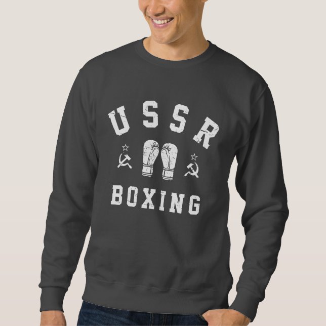 USSR Boxing Lång Ärmad Tröja (Framsida)
