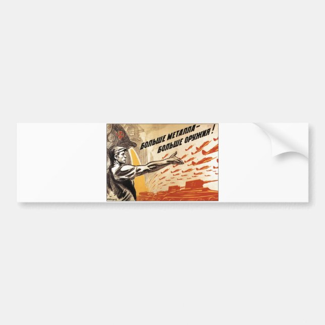 USSR CCCP kalla krigetsovjet - facklig propaganda Bildekal (Framsidan)