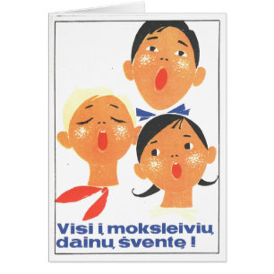 USSR CCCP kalla krigetsovjet - facklig propaganda Hälsningskort