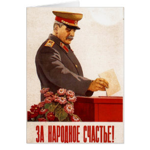 USSR CCCP kalla krigetsovjet - facklig propaganda Hälsningskort