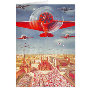 USSR CCCP kalla krigetsovjet - facklig propaganda Hälsningskort