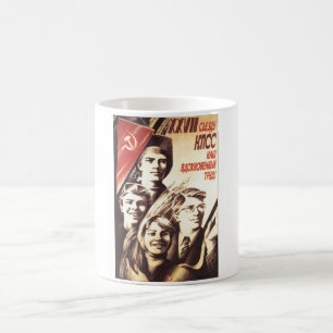 USSR CCCP kalla krigetsovjet - facklig propaganda Kaffemugg