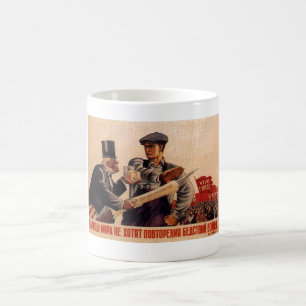 USSR CCCP kalla krigetsovjet - facklig propaganda Kaffemugg