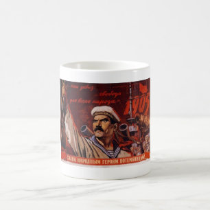 USSR CCCP kalla krigetsovjet - facklig propaganda Kaffemugg