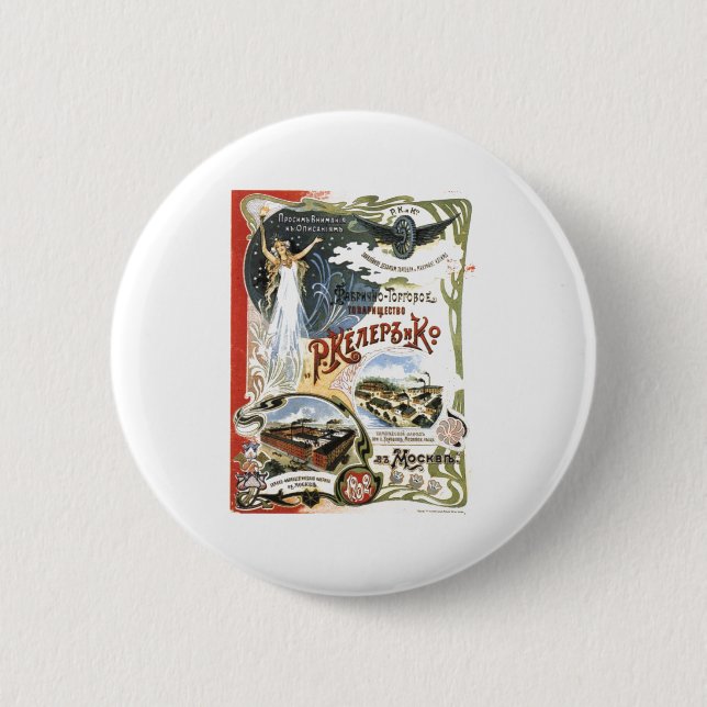 USSR CCCP kalla krigetsovjet - facklig propaganda Knapp (Framsida)