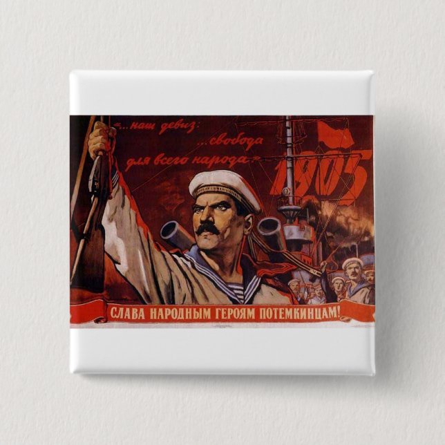 USSR CCCP kalla krigetsovjet - facklig propaganda Knapp (Framsida)