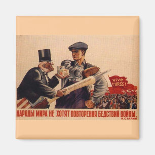 USSR CCCP kalla krigetsovjet - facklig propaganda Magnet