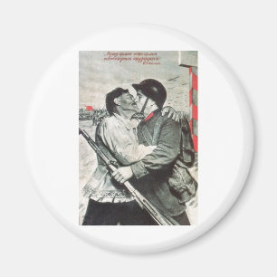 USSR CCCP kalla krigetsovjet - facklig propaganda Magnet