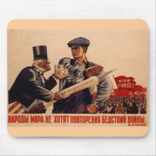 USSR CCCP kalla krigetsovjet - facklig propaganda Musmatta