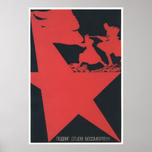USSR CCCP kalla krigetsovjet - facklig propaganda Poster