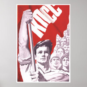 USSR CCCP kalla krigetsovjet - facklig propaganda Poster