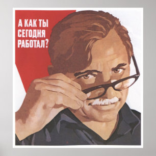 USSR CCCP kalla krigetsovjet - facklig propaganda Poster