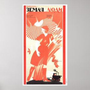 USSR CCCP kalla krigetsovjet - facklig propaganda Poster