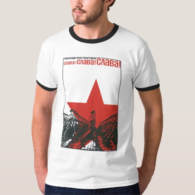 USSR CCCP kalla krigetsovjet - facklig propaganda Tee (Framsida)