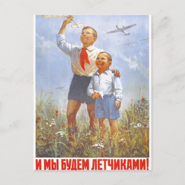 USSR CCCP kalla krigetsovjet - facklig propaganda Vykort (Framsida)