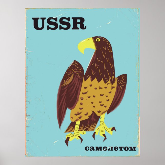 USSR Eagle vintage resor poster (Framsidan)